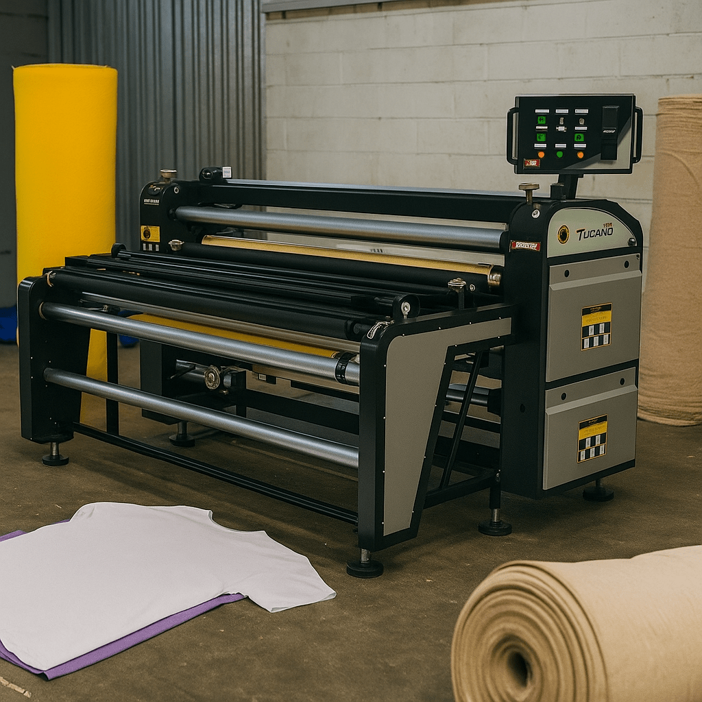 Somos uma indústria de máquinas e equipamentos para serigrafia, sublimação e estamparia. Produzimos prensas térmicas de pequeno e grande porte, manuais e automáticas, mesas térmicas, polemirizadoras, estufa, carrosseis sublimáticos, carrosseis para aplicação de DTG e DTFG e mais uma grande variedade de máquinas e acessórios para o segmento têxtil.