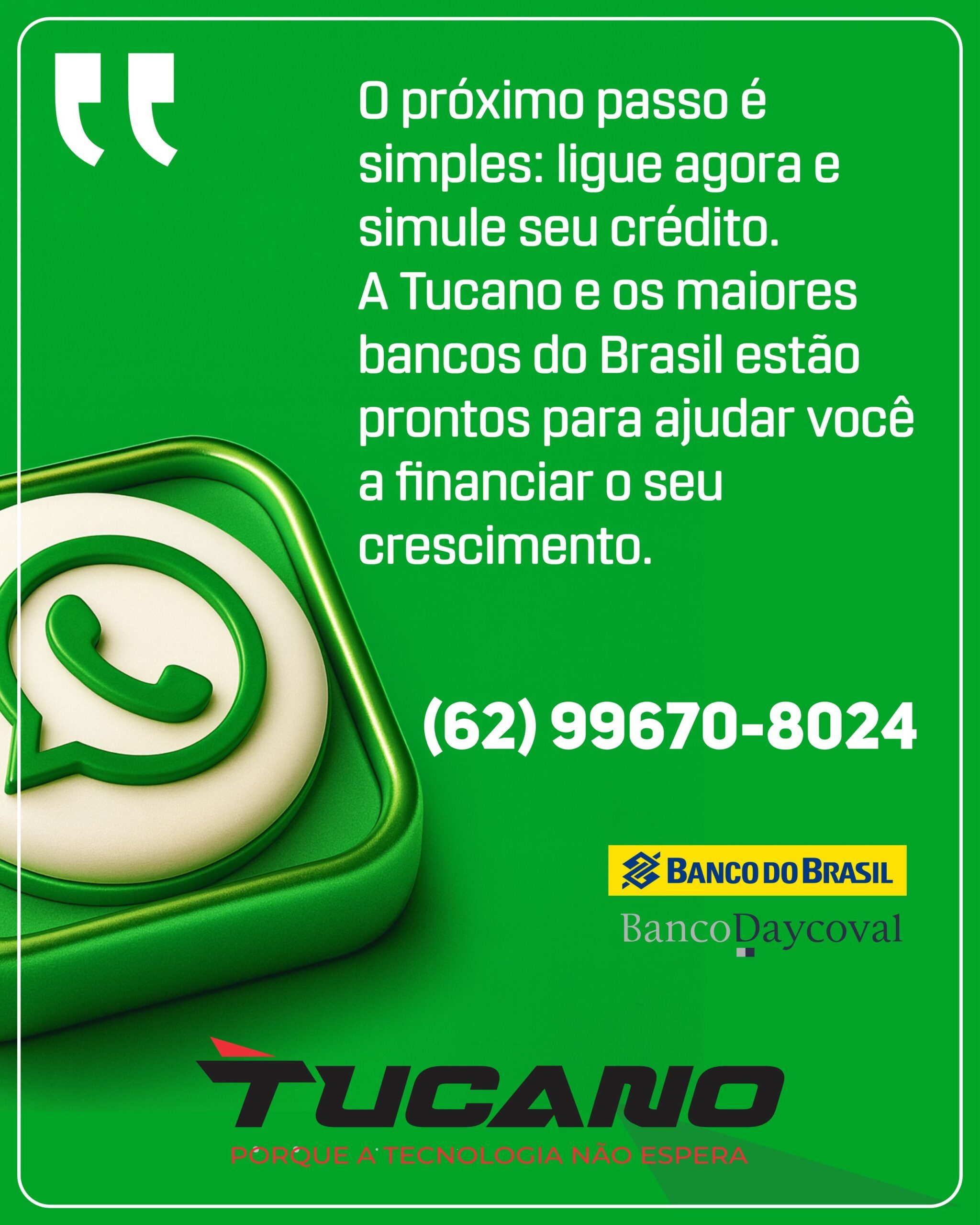 Financiamento 5 Financiamento Tucano em até 48 vezes, arte 5