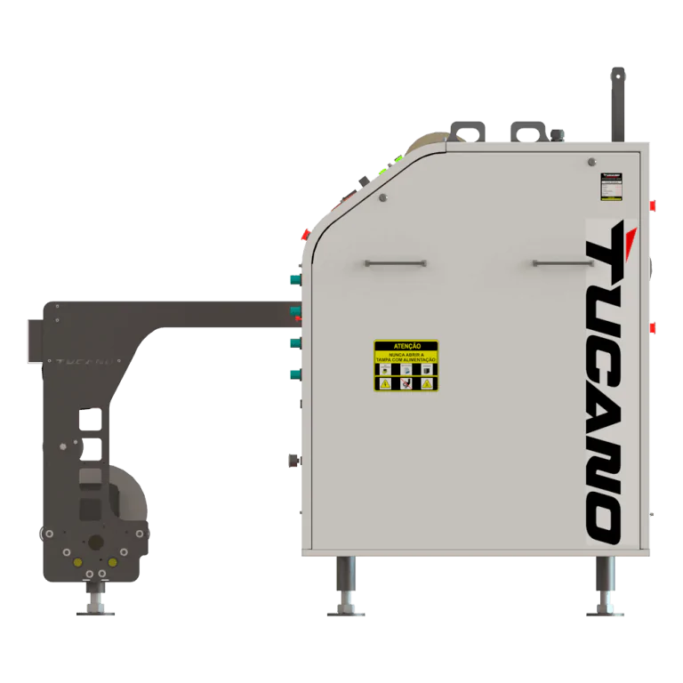 Calandra sublimática para produção em tecidos corridos com cilindro de 508 mm de diâmetro, proporcionando alta produção com área útil de 1850 mm e velocidade mecânica de 2,0 a 7,0m/min. Aquecimento através de resistências elétricas localizadas na parte interna no cilindro. O setup rápido da Calandra 508 proporciona facilidade no manuseio e operação devido à praticidade de troca de insumos ( papeis e tecidos )