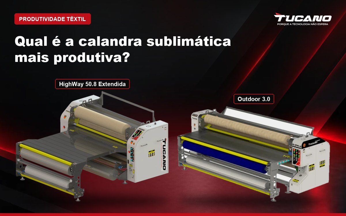 Calandra industrial Tucano para produção têxtil em escala