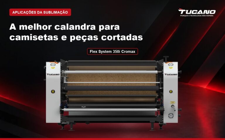 Calandra Tucano utilizada em processo de sublimação têxtil